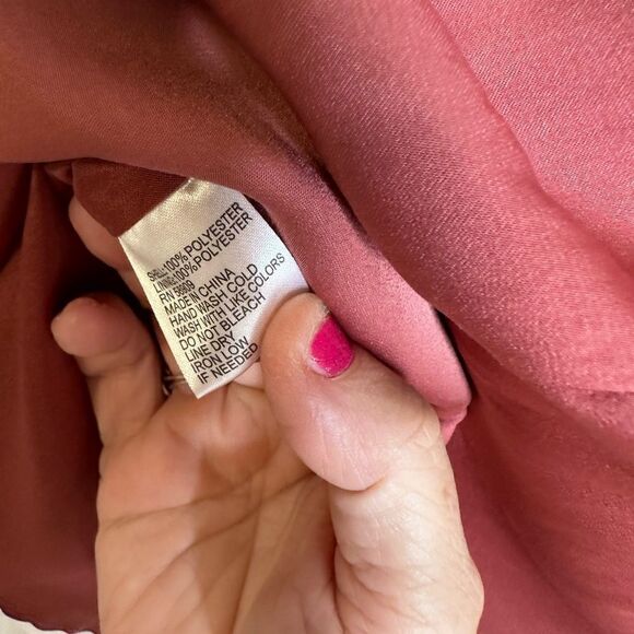 Gianni Bini mauve mini lightweight flowy summer dress size L - Picture 9 of 9